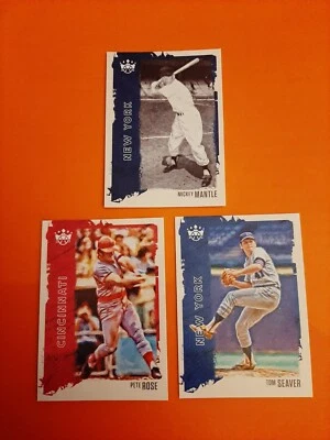 2021 PANINI DIAMOND KINGS 3 CARD LOT MANTLE ROSE SEAVER SEE DESCRIPTION  - Image 1 of 2