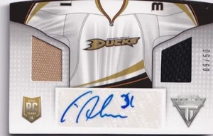 2013-14 Panini Titanium Road Sweaters Mem. Auto #RSFA Frederik Andersen 9/50 - Picture 1 of 2