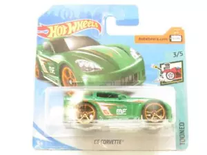 Tarjeta corta Hotwheels C6 Corvette verde tooned FJY46 escala 1 64 sellada - Imagen 1 de 2