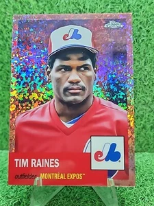 2022 Topps Chrome Platinum Anniversary Tim Raines Rose Gold Mini Diamond Ref /75 - Picture 1 of 2