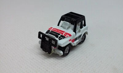 Vehículo Galoob 1986 Micro Máquinas Jeep Ver 1 Blanco/Rojo/Negro 1 1/4" De Colección Foto 1 de 4