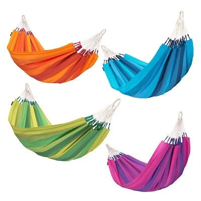 LA SIESTA Hängematte Baumwolle aus Kolumbien strahlende Farben mit Orquídea von LaSiesta