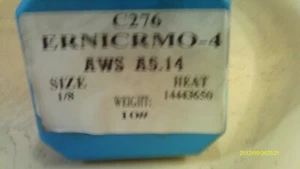 American Filler Metals 1/8" ERNiCrMo-4 Alloy C-276 CHROME MOLLY 10 LB - Picture 1 of 5