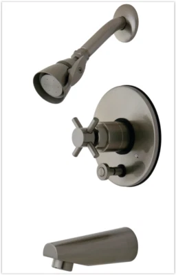 Grifo de ducha Kingston de latón KB86980DX estilo moderno en níquel cepillado Foto 1 de 3