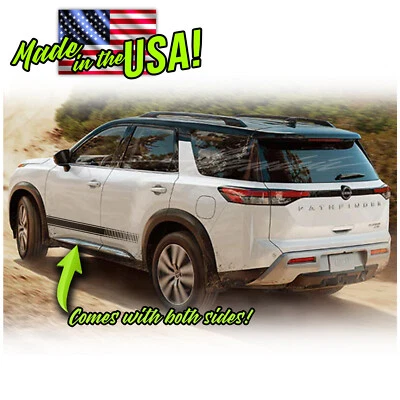 Calcomanías basculantes estroboscópicos 2 puertas laterales rayas de carreras para Nissan Rogue 2021 en adelante Foto 1 de 2