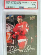 2011-12 UD YOUNG GUNS, SERIES 2 CANVAS GUSTAV NYQUIST,C229. PSA 9 MINT SP.
