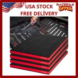 Werkzeugkoffer Schaumstoff, 4er Pack 16x12x1 Zoll, Schaumstoffeinlagen für Koffer, Polyethylen Aufbewahrung - Bild 1 von 7