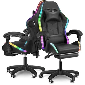 RGB Büro Hochlehner Stuhl Stuhl mit Bluetooth LED Lautsprecher mit einem Gaming Licht - Bild 1 von 11