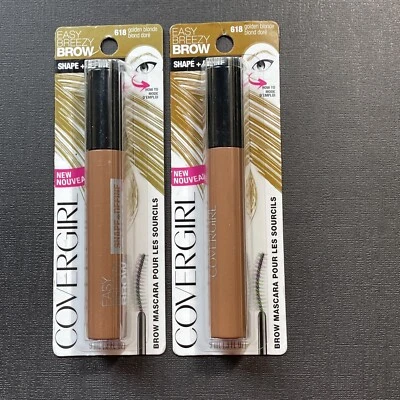 2x Covergirl Forma de Ceja Fácil Breezy + Máscara Definidora #618 Rubia Dorada Foto 1 de 3