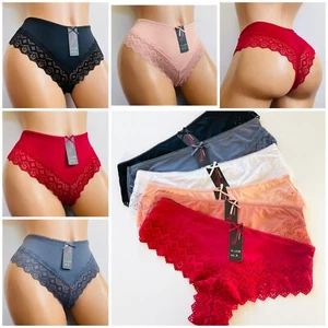 6 Pack Women's Lace Boyshorts Bikini Panties Sexy Boy Shorts CHEEKY Underwear 88 - Picture 1 of 12