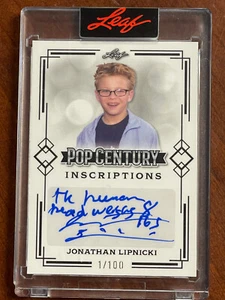2023 POP Century Jonathan Lipnicki ON CARD AUTO # 1/100 JERRY McGUIRE Human Head - Picture 1 of 2