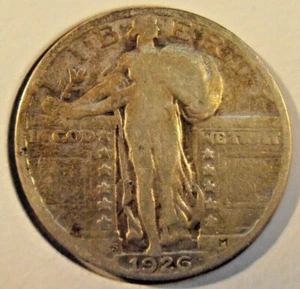 1926 S Standing Liberty Silver Quarter, Low Mintage, (26SAC1) - Picture 1 of 4