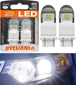 Sylvania ZEVO LED Light 4157 White 6000K Two Bulbs Front Turn Signal Replacement - Picture 1 of 12