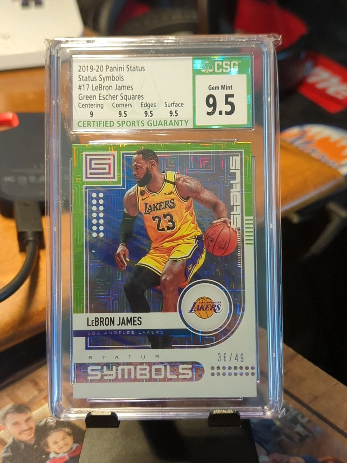 2019-20 Panini Status Symbols ESCHER SQUARES #17 LeBron James CSG 9.5 /49 Gem 🔥