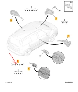 Original Citroen C4 Picasso I Cerradura Puerta Barrells de Encendido + 2 Llaves - Picture 1 of 7