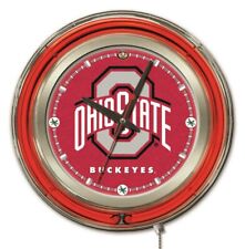 Ohio State University Clock w/ Double Neon Ring