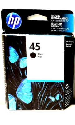 Cartucho de tinta negro original HP 45 51645a Deskjet 6122 960 980 1180 1120 890 959 Foto 1 de 2