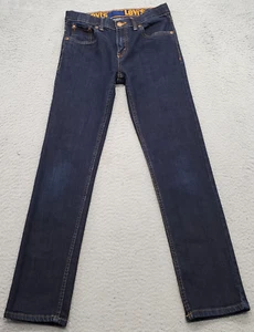 Levi's Jeans Youth Size 14 Blue Denim Flat Front Super Skinny Slim Fit Stretch - Picture 1 of 9