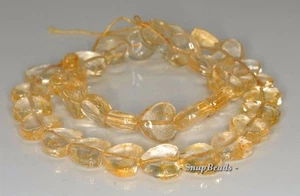 14X12MM CITRINE QUARTZ GEMSTONE HEART LOOSE BEADS 7.5inch - Picture 1 of 4