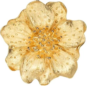 Kenneth Jay Lane, goldene Hartriegel Blume Anstecknadel/Brosche - Bild 1 von 4