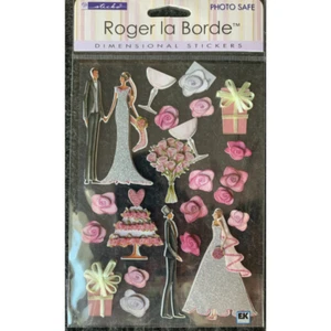 Roger la Borde Dimensional Stickers Wedding Bride Groom Flowers Photo Safe - Picture 1 of 4