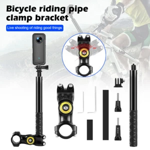 Motorcycle Bicycle Handlebar Fixture Mount Camera Bracket For Insta 360 X4/X3 - Photo 1 sur 24