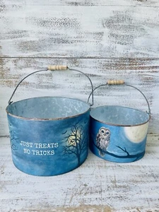 Just Treats Halloween Buckets Set Of 2 - Picture 1 of 17