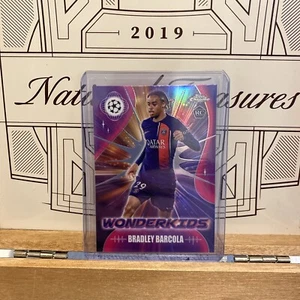 2023-24 TOPPS CHROME UEFA CLUB COMPETITIONS BRADLEY BARCOLA WONDERKIDS SP RC - Picture 1 of 2