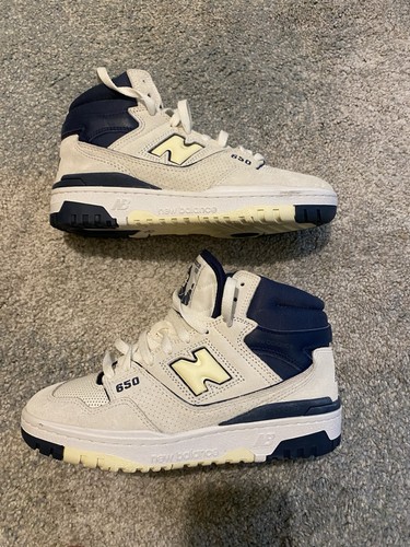 New Balance 650 sneakers alte scarpe da ginnastica UK 6 nero bianco