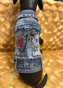 3830_Angeldog_Hundekleidung_Jeansweste_Jeansjacke_Hund_RL30_S - Bild 1 von 5