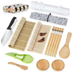 Sushi Making Kit, All in One Sushi Roller Set Maker Kit with Bamboo Rolling M... - Picture 1 of 9