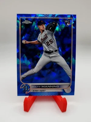 2022 Topps Chrome SAPPHIRE Matt Manning RC #31 Detroit Tigers - Image 1 of 2