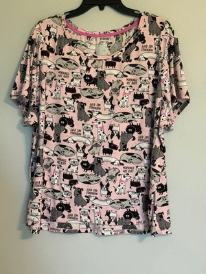 SECRET TREASURES WOMEN'S 2PC DOGS PAJAMA SET.SIZE: 2X(20W-22W) PINK SHORT SLEEVE - Image 1 of 4