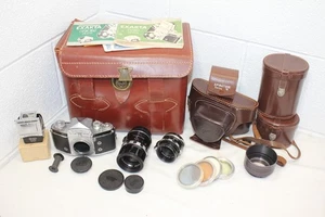 Cámara de 35 mm Exakta VXIIa Jhagee Dresden de colección 50 mm 135 mm vista de arriba hacia abajo ++ - Imagen 1 de 24