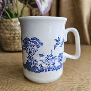 Englischer Eisenstein Geschirr Becher Blau Chinesisch Blue Willow Churchill - Bild 1 von 6