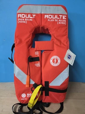 Nuevo chaleco salvavidas Mustang Solas tipo 1 para adultos - modelo 2017 - naranja - SY 041701 con etiqueta Foto 1 de 4