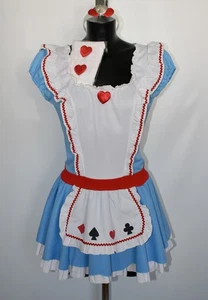 Ladies Alice In Wonderland Fancy Dress Costume Red Hearts Leg Avenue Uk 12 - Picture 1 of 4
