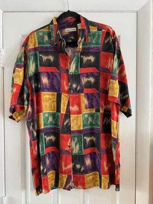 Pierre Cardin Men's Large Multi Color Rayon Shirt - Image 1 of 4