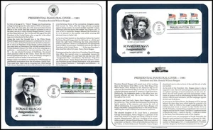 1981 Ronald Reagan inaugural 40th presidential cacheted covers PCS pages - Picture 1 of 3