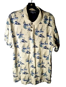 Regatta Shirt Polo Large Short Sleeve Sailboat Nautical VTG Vintage Golf - Imagen 1 de 4