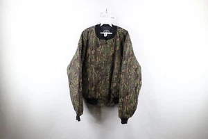 Vtg 90s Streetwear Mens 2XL Faded Trebark Camouflage Quilted Bomber Jacket USA - Picture 1 of 9