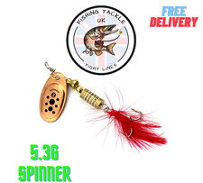 Fishing Spinner Bronze 5.3g Size 6 Lure Pike Perch Chub Mepps Style Bait Spoon 