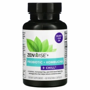 Zenwise Health, Probiotic + Kombucha + Chill, 60 Vegetable Capsules - Picture 1 of 2