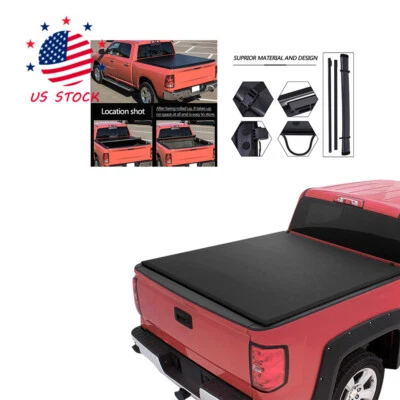 5'7" Roll up Tonneau cover short bed Soft For 04-15 Nissan Titan Fleetside vinyl - Изображение 1 из 4