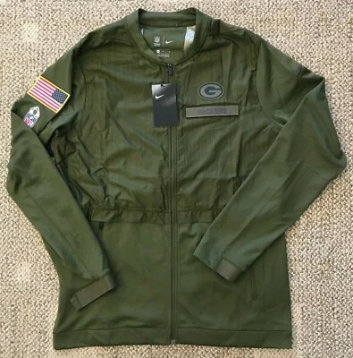 Chaqueta Nike Salute to Service NFL Green Bay Packers cremallera completa AA9902 grande para hombre Foto 1 de 4