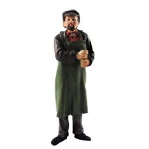 Melody Jane Dolls House People Old Fashioned Work Man in Apron Cap Resin Figure