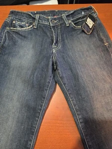 Lucky Brand Vintage Lola Boot Jeans Damen 4/27 blau distressed Made in USA 24" Inse - Bild 1 von 13