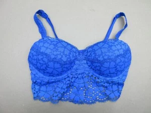 PINK Victorias Secret Size S Womens Royal Blue Underwire Lined Push-Up Bralette - Picture 1 of 6