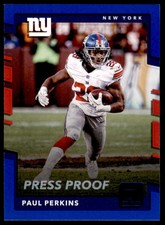2017 Panini Plates & Patches 2017 Donruss Printing Plate Paul Perkins New York