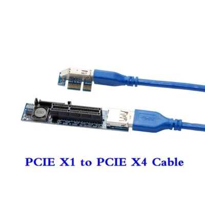 Nuevo PCI Express PCIE X1 a X4 cable de extensión tarjeta vertical cable de expansión - Imagen 1 de 4